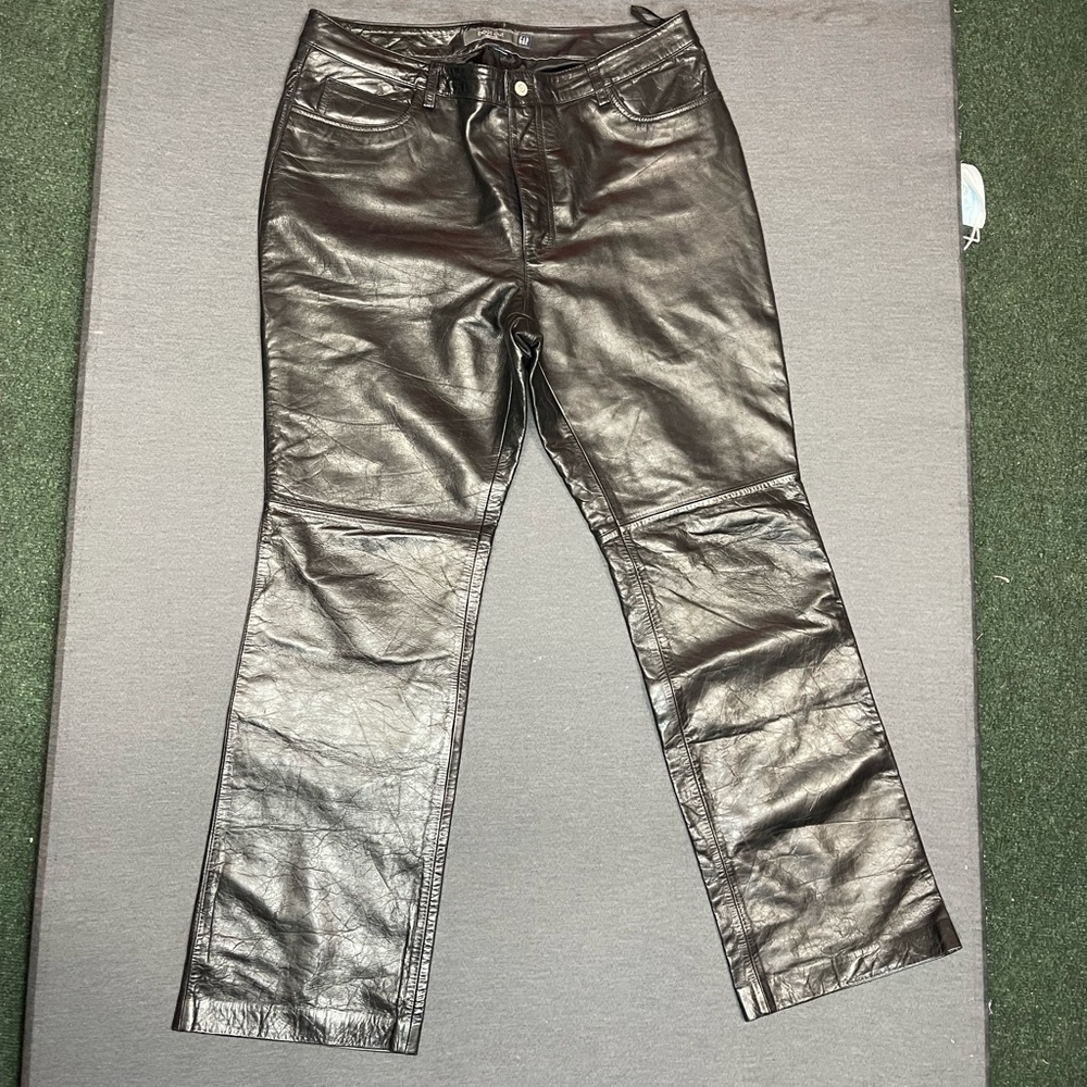 Black leather pants